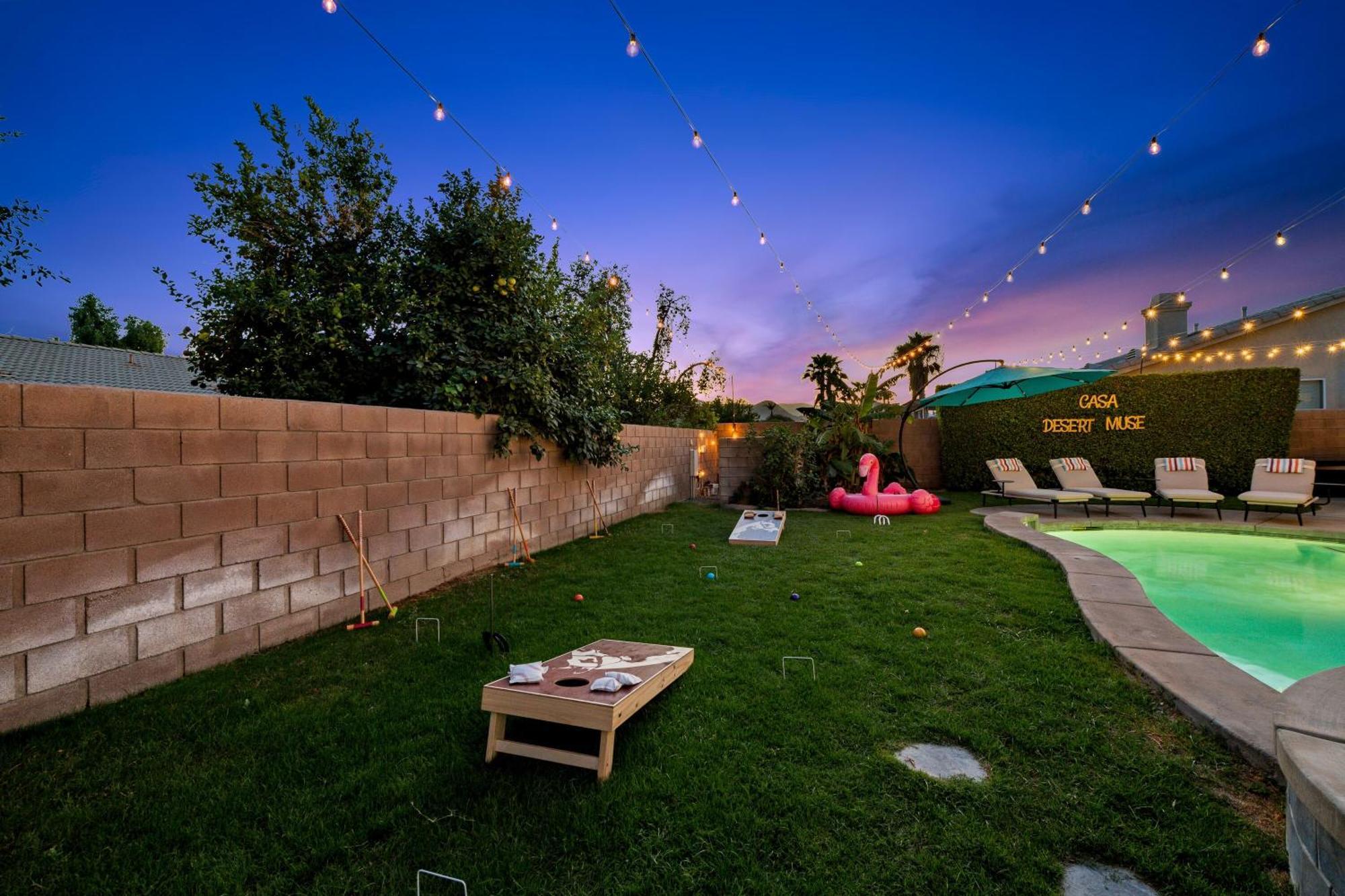 Casa Desert Muse With Heated Pool Spa Firepit Mini Golf And Games Indio Bagian luar foto