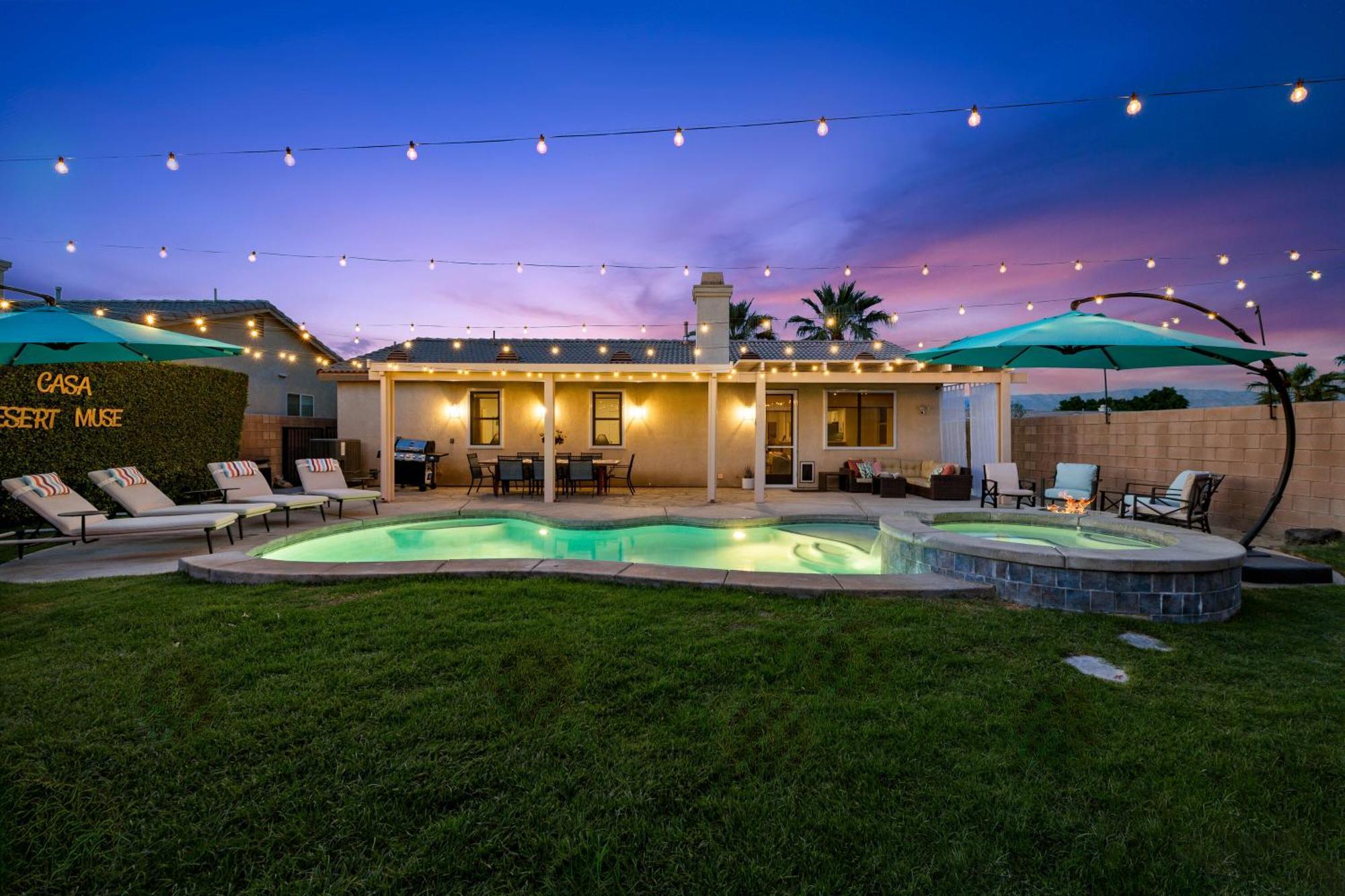 Casa Desert Muse With Heated Pool Spa Firepit Mini Golf And Games Indio Bagian luar foto